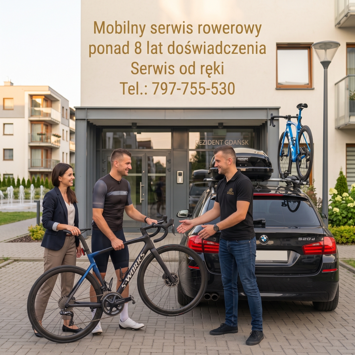 Odbiór roweru pod apartamentem